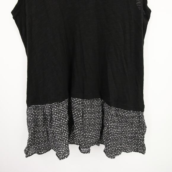 Vince Camuto Top Black Sleeveless Blouse V Neck Super Soft Peplum Size Small - Picture 3 of 8